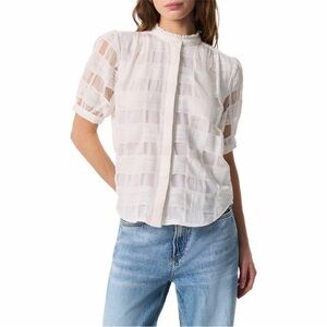 New w/ Tags Rag & Bone Jordan “Plaid” Top in White size Small